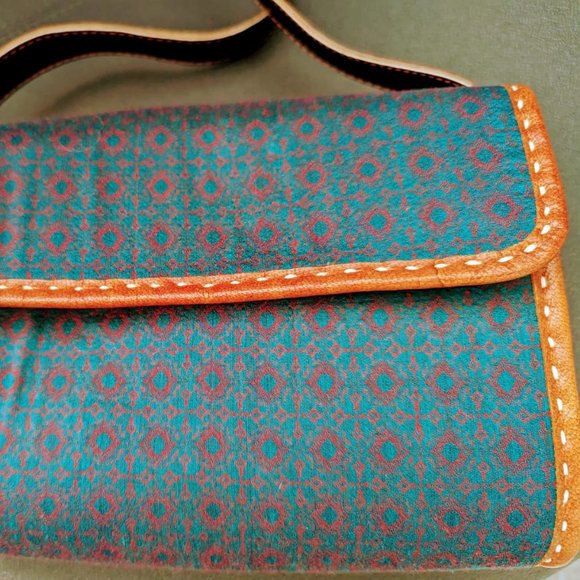 Handcrafted leather and cotton shoulder bag, vintage and unique! NEW item. - Picture 3 of 4
